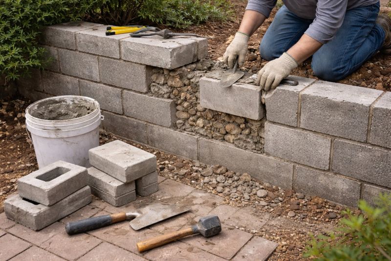 Concrete Block Wall Repair in Cleveland, OH