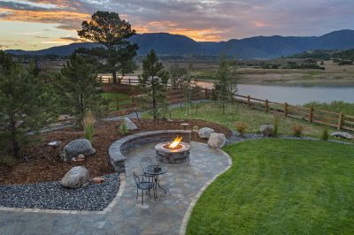 Stone Fire Pit Installation