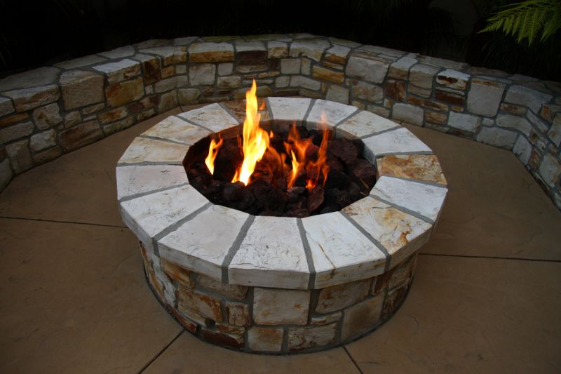 Stone Fire Pit Installation